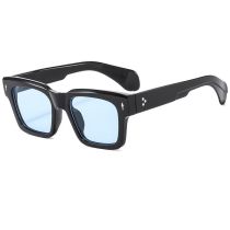 Fashion Bright Black And Blue Film Pc Square Sunglasses