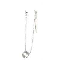 Fashion Silver Alloy Cone Chain Earrings (single)