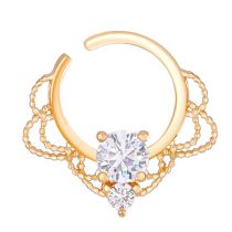 Fashion 16# Alloy Diamond Geometric Piercing Nose Ring