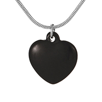 Fashion Black Titanium Steel Love Pendant Necklace