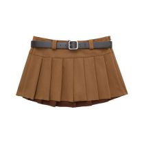 Fashion Culottes Suede Wide Pleated Culottes
