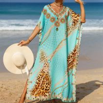 Fashion 1# Polyester Printed Cover-up Beach Dress
