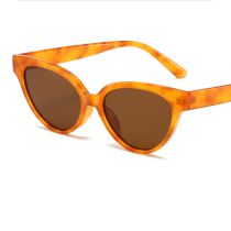 Fashion Orange Bag Flower Tea Tablets Cat Eye Small Frame Sunglasses