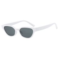 Fashion Solid White Gray Flakes Pc Small Frame Cat Eye Sunglasses