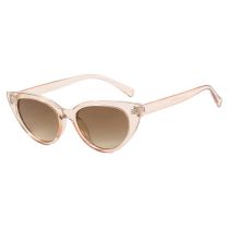 Fashion Champagne Double Tea Cat Eye Sunglasses