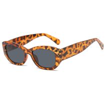 Fashion Leopard Print All Gray Pc Square Wide Leg Sunglasses