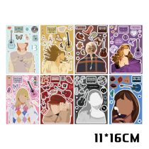 Fashion 8 Pieces Of Taylor Swift Assembly 8zd003 8 Pieces Of Swift's Outfit Change Stickers