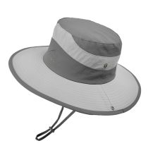Fashion Light Gray Nylon Large Brim Fisherman Hat