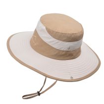 Fashion Beige Nylon Large Brim Fisherman Hat