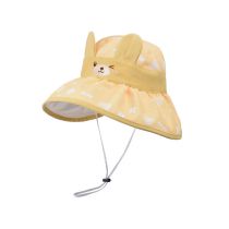 Fashion Turmeric Cotton Printed Cartoon Bucket Hat