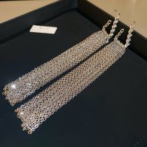Fashion Silver Alloy Geometric Chain Earrings