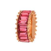 Fashion Pink Alloy Diamond Round Ring