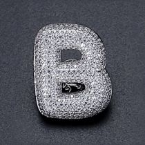 Fashion B Copper And Diamond 26 Letter Brooch