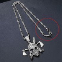 Fashion 3*50 Silver Twist Chain Alloy Twist Chain Necklace