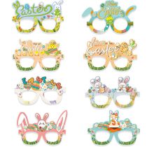 Fashion Easter Paper Glasses (8 Pieces/set) Paper Cartoon Bunny Glasses