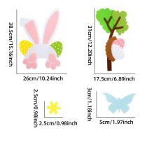 Fashion Rabbit Tree Bow Style Fabric Rabbit Tree Diy Material Package