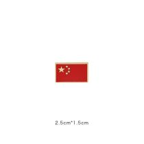 Fashion Square Red Flag Alloy Flag Brooch