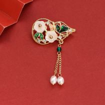 Fashion Good Fortune Comes To The Door Alloy Geometric Flower Brooch