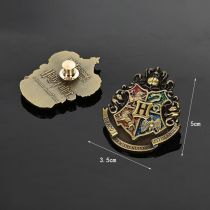 Fashion Hogwarts Alloy Geometric Shield Brooch