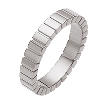 Fashion Silver Stainless Steel Geometric Round Ring