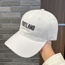 Fashion White Letter Embroidered Soft Top Baseball Cap