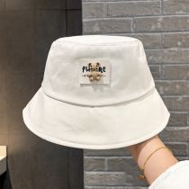 Fashion Off-white Bear Patch Hot Diamond Metal Label Bucket Hat