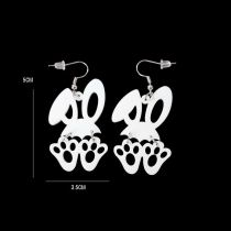 Fashion Rabbit Ears And Feet Acrylic Geometric Earrings