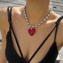 Fashion 5# Metal Love Ball Chain Necklace