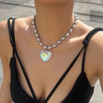 Fashion 9# Metal Love Ball Chain Necklace