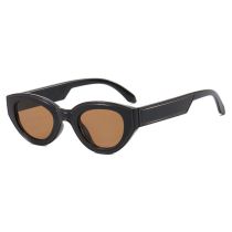 Fashion Bright Black Light Tea Ac Line Cat Eye Sunglasses