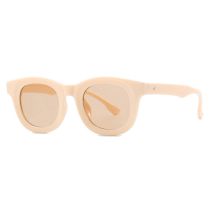 Fashion Ivory White Tea Tablets Ac Round Sunglasses