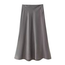 Fashion Dark Gray Blended Lace Skirt