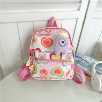 Fashion Gouache Love Style Nylon Printed Children's Backpack