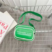 Fashion Green Pu Letter Large Capacity Children's Crossbody Bag