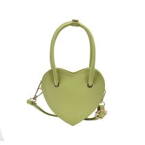 Fashion Green Pu Love Children's Crossbody Bag