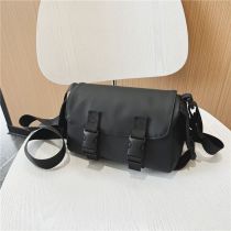 Fashion Black Cotton Snap-flap Crossbody Bag