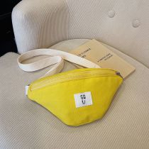 Fashion Yellow Letter Patch Children's Crossbody Bag