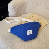 Fashion Blue Letter Patch Children's Crossbody Bag