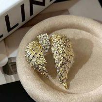 Fashion A Ring Alloy Diamond Wing Open Ring