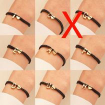 Fashion Kc Gold/x Z-447 Cord Braided Love 26 Letter Bracelet