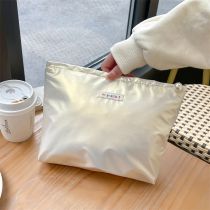 Fashion Milky White Oxford Cloth Large Capacity Clutch Bag