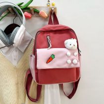 Fashion Watermelon Red Canvas Large Capacity Children's Backpack