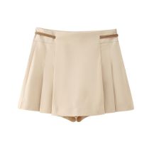 Fashion Culottes Polyester Wide Pleated Culottes