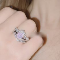Fashion Fenfen Copper Diamond Geometric Ring