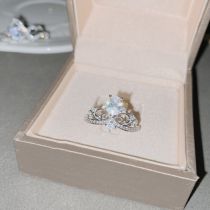 Fashion 2# Copper Diamond Geometric Ring