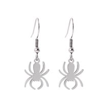 Fashion A Pair Of Silver Spider Earrings Stainless Steel Spider Earrings