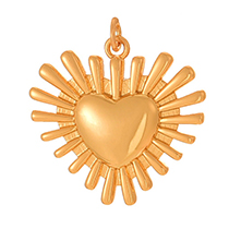 Fashion Golden 1 Copper Irregular Love Pendant Accessories