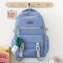 Fashion Blue Belt Pendant Oxford Cloth Large Capacity Backpack