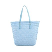 Fashion Large Blue Pvc Woven Large Capacity Handbag