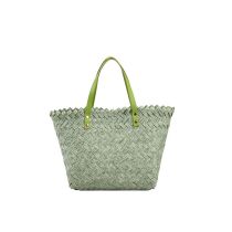 Fashion Small Green Pvc Woven Large Capacity Handbag